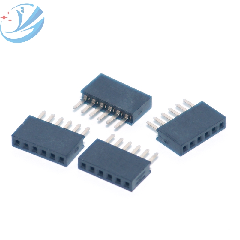 2.0 Pitch Female Pin Header Yksirivinen 6-nastainen suora